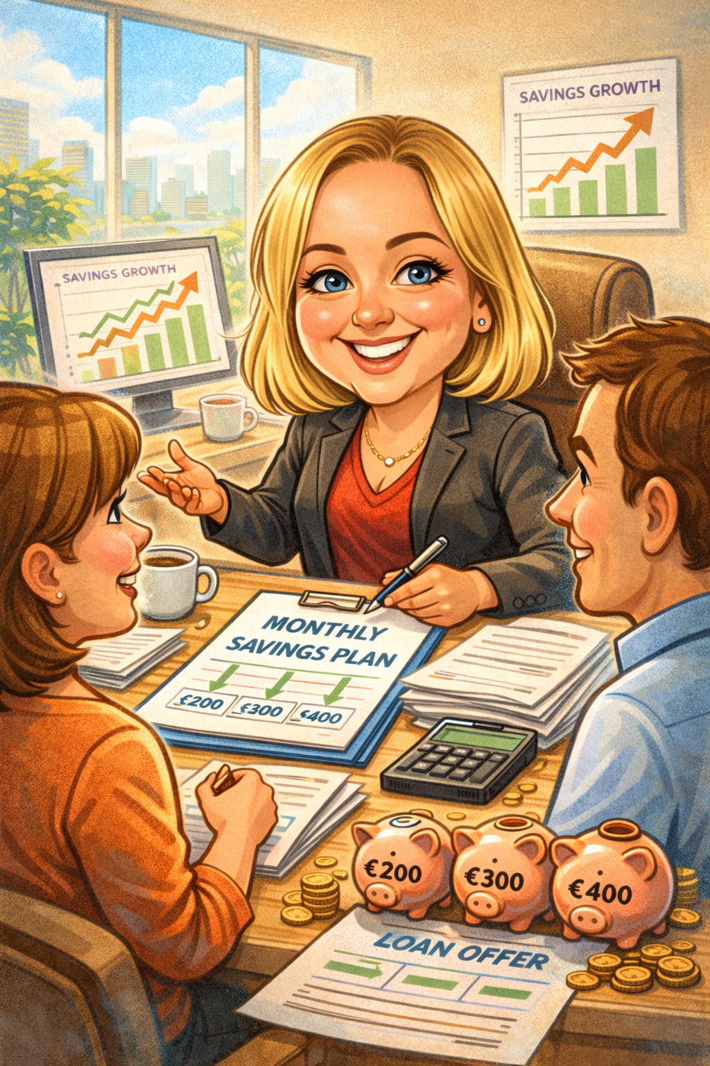 Havi rendszeres megtakaríás karikatúra