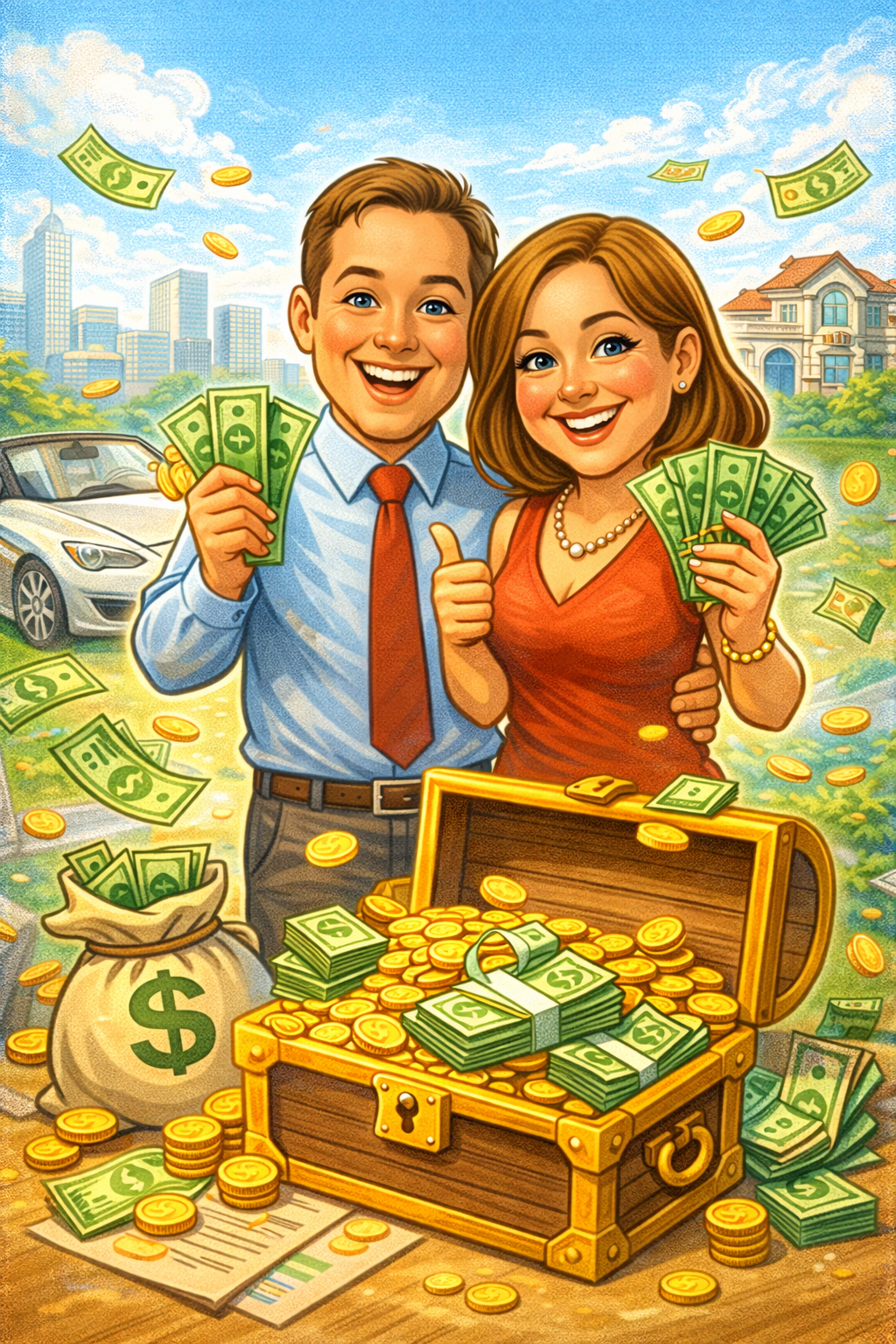 gazdag ügyfél karikatúra